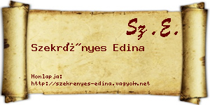 Szekrényes Edina névjegykártya