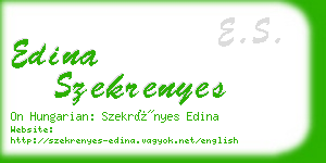 edina szekrenyes business card